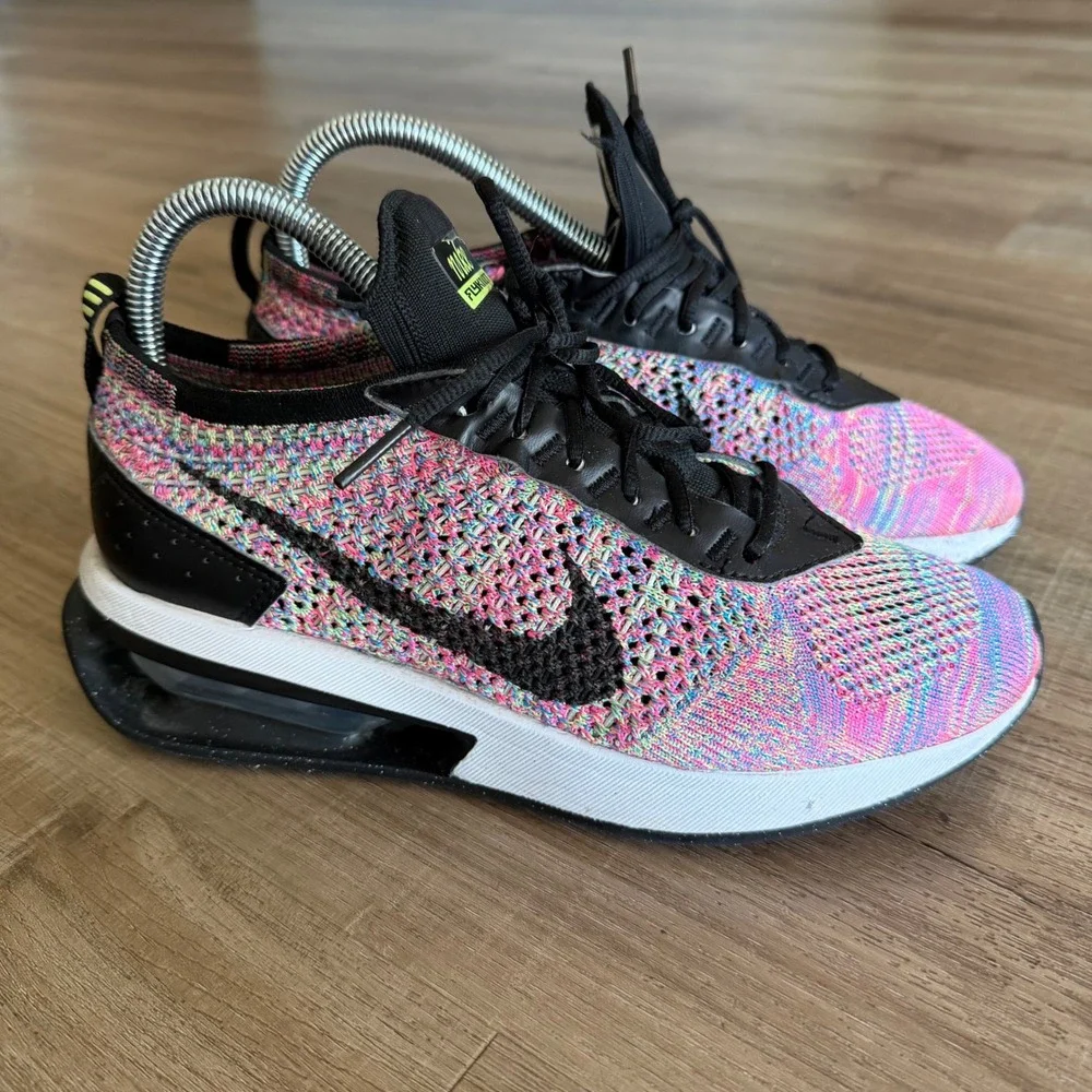 Nike Air Max Flyknit Racer Multi-Color DM9073-300 Womens 6.5 Running Shoes